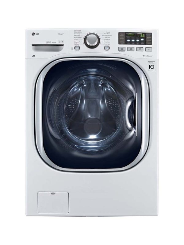 LG White Front Load Steam Washer
