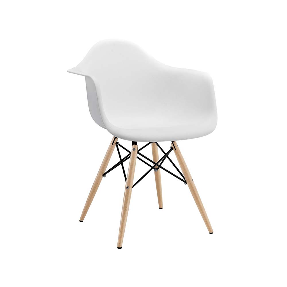 Simple Plastic Chair In Gray Color